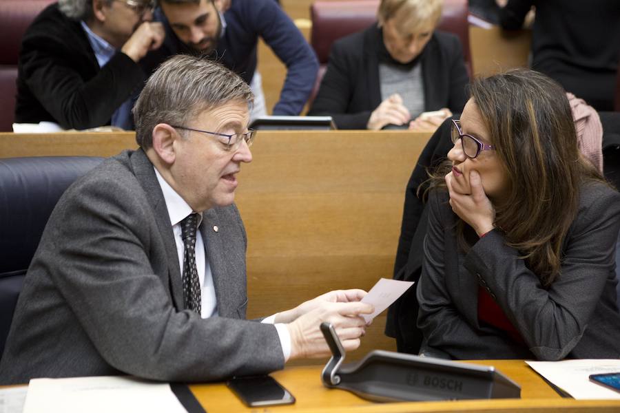 Fotos del pleno de Les Corts