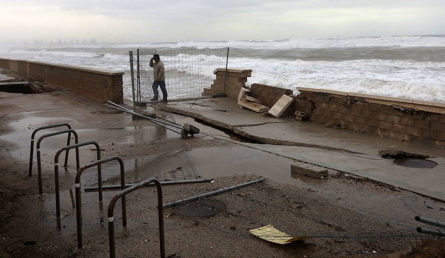 Fotos de El Saler y Pinedo durante el temporal