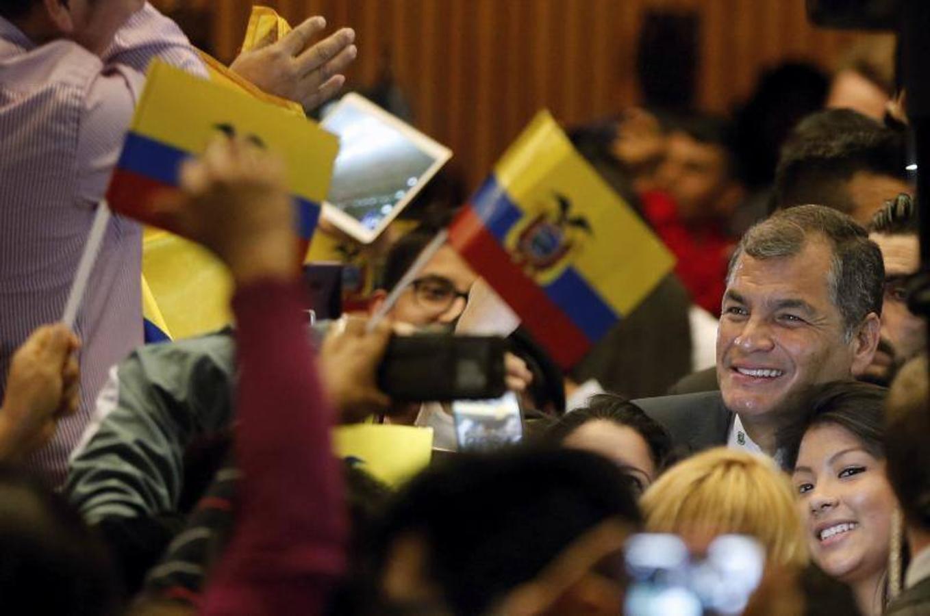 Fotos de Rafael Correa, presidente de Ecuador, en su visita a Valencia