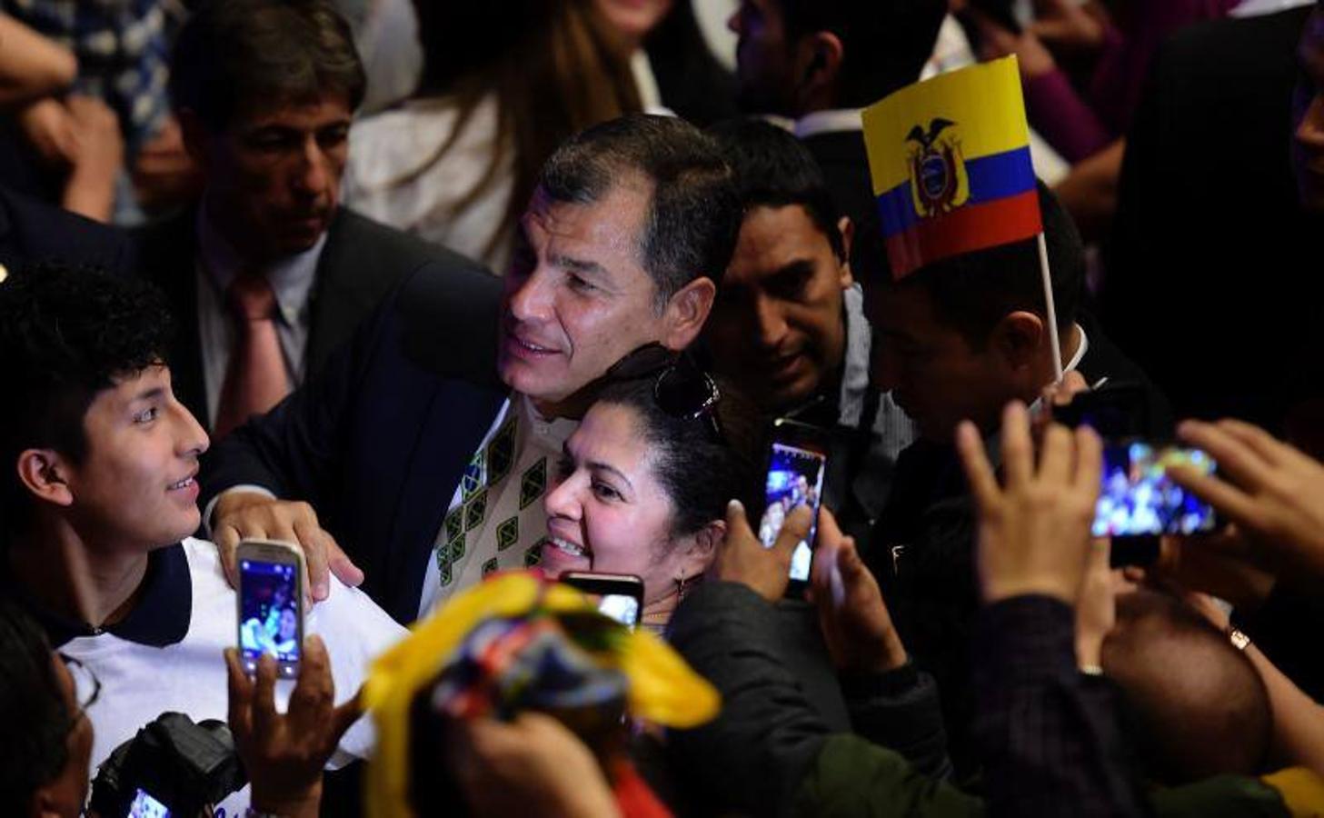 Fotos de Rafael Correa, presidente de Ecuador, en su visita a Valencia