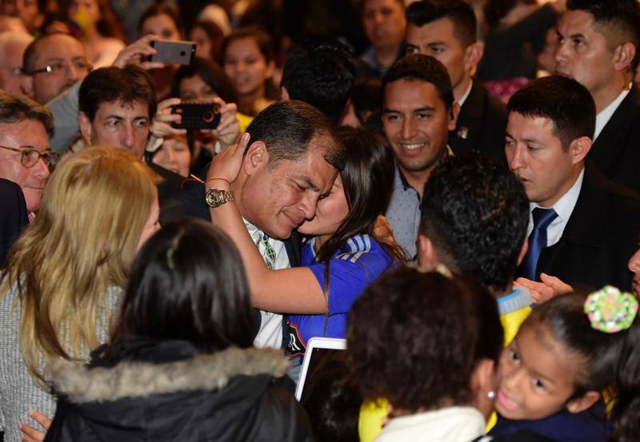 Fotos de Rafael Correa, presidente de Ecuador, en su visita a Valencia