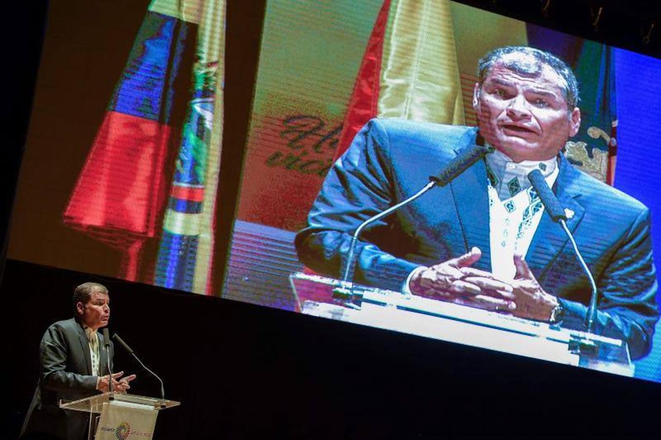 Fotos de Rafael Correa, presidente de Ecuador, en su visita a Valencia