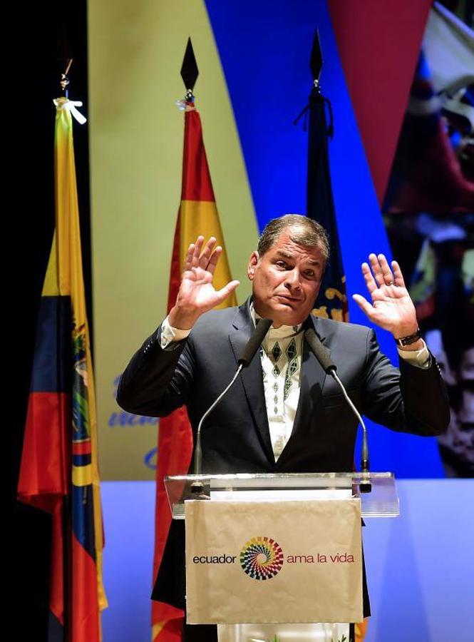 Fotos de Rafael Correa, presidente de Ecuador, en su visita a Valencia