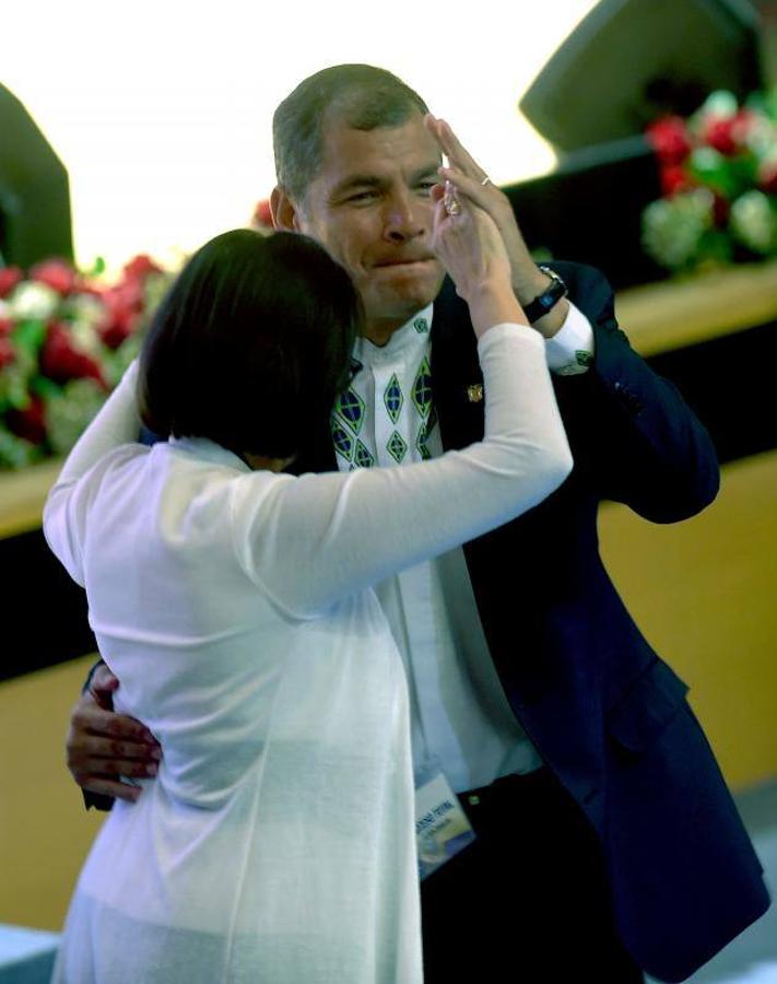 Fotos de Rafael Correa, presidente de Ecuador, en su visita a Valencia