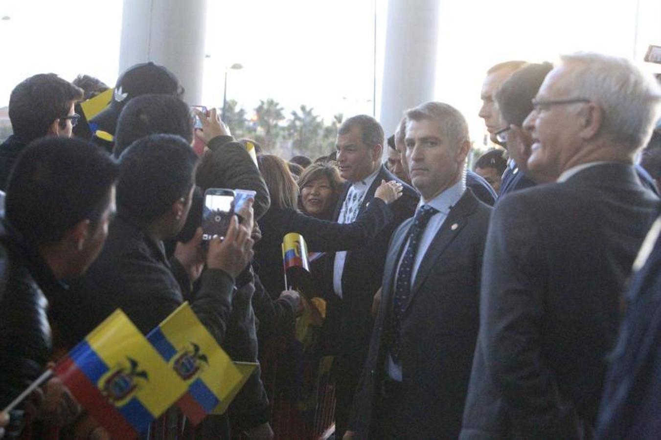 Fotos de Rafael Correa, presidente de Ecuador, en su visita a Valencia