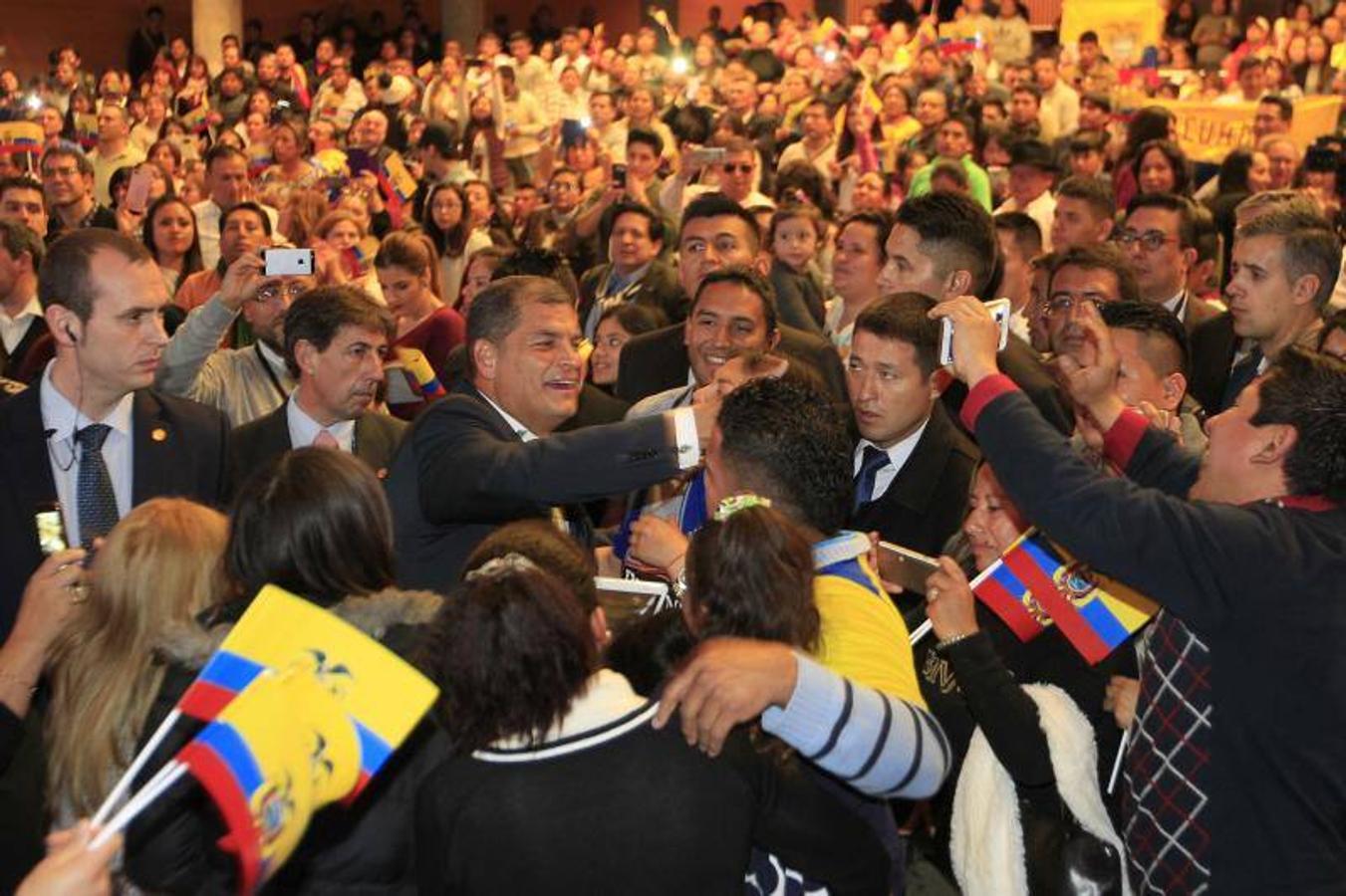 Fotos de Rafael Correa, presidente de Ecuador, en su visita a Valencia