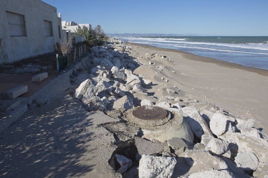 Fotos de los daños del temporal en las playas valencianas