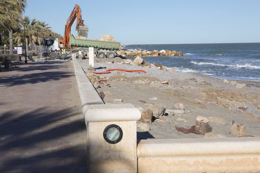 Fotos de los daños del temporal en las playas valencianas