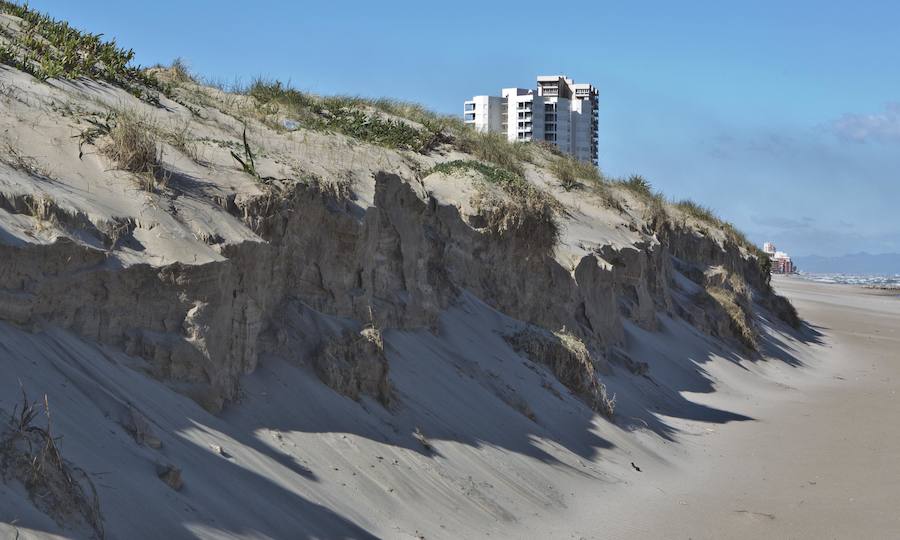 Fotos de los daños del temporal en las playas valencianas