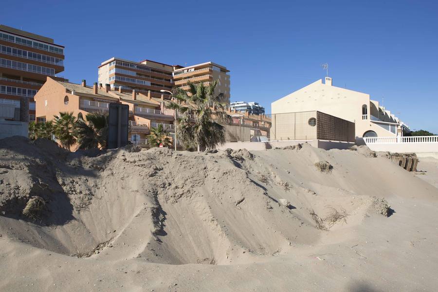 Fotos de los daños del temporal en las playas valencianas