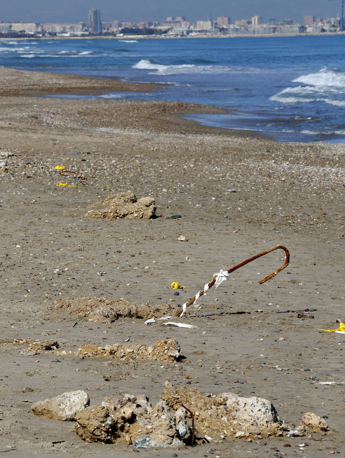 Fotos del estado de la playa de El Saler