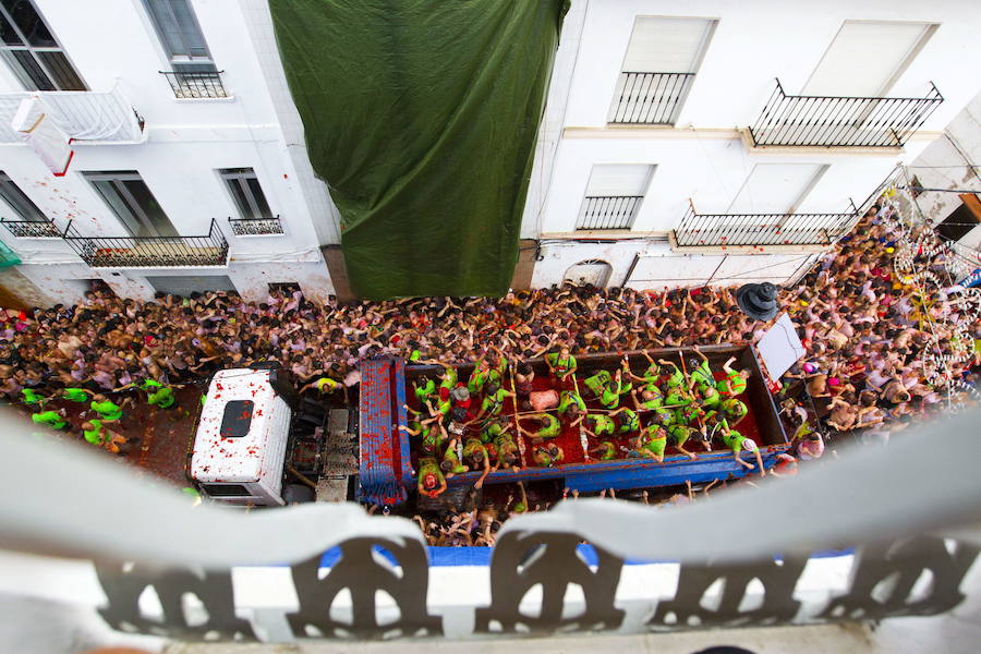 La tomatina de Buñol.