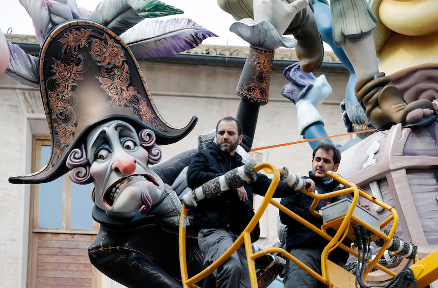 Fotos de los daños de la lluvia y el temporal en las Fallas de Valencia 2017