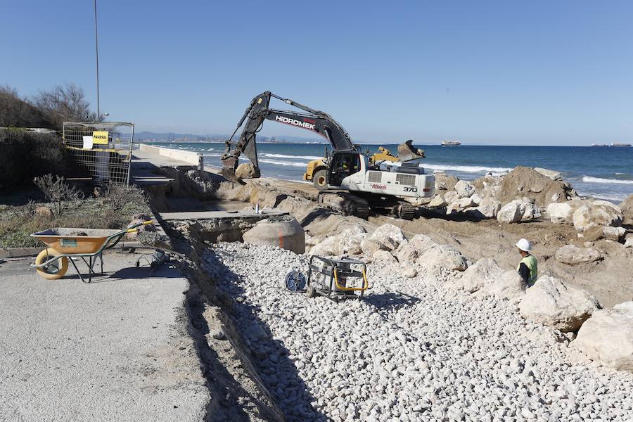 Fotos de las obras de reconstrucción de El Saler