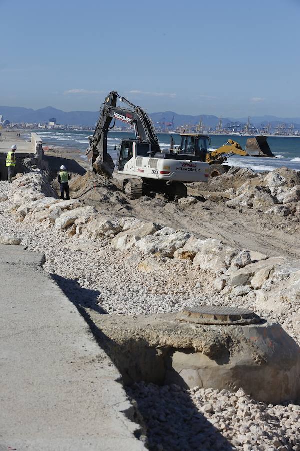 Fotos de las obras de reconstrucción de El Saler