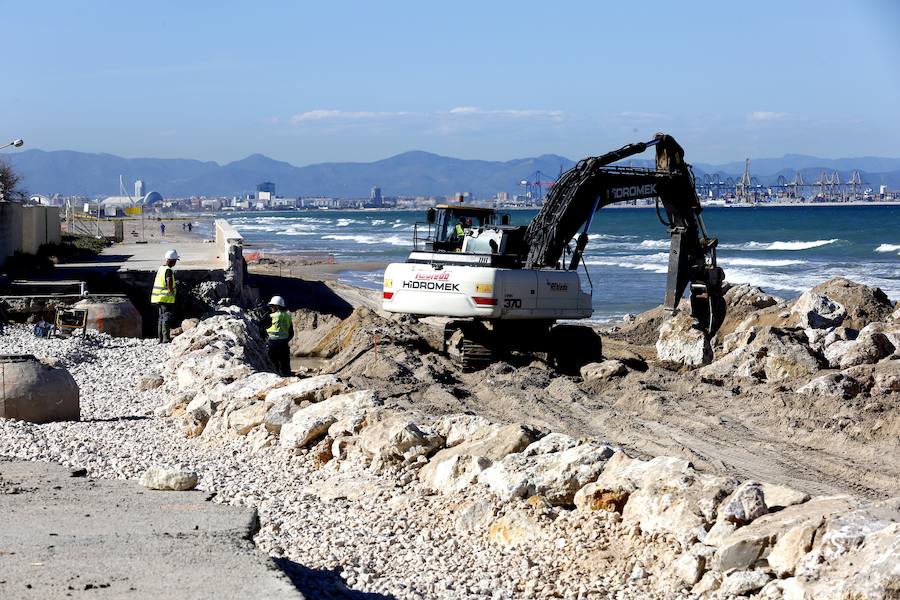 Fotos de las obras de reconstrucción de El Saler