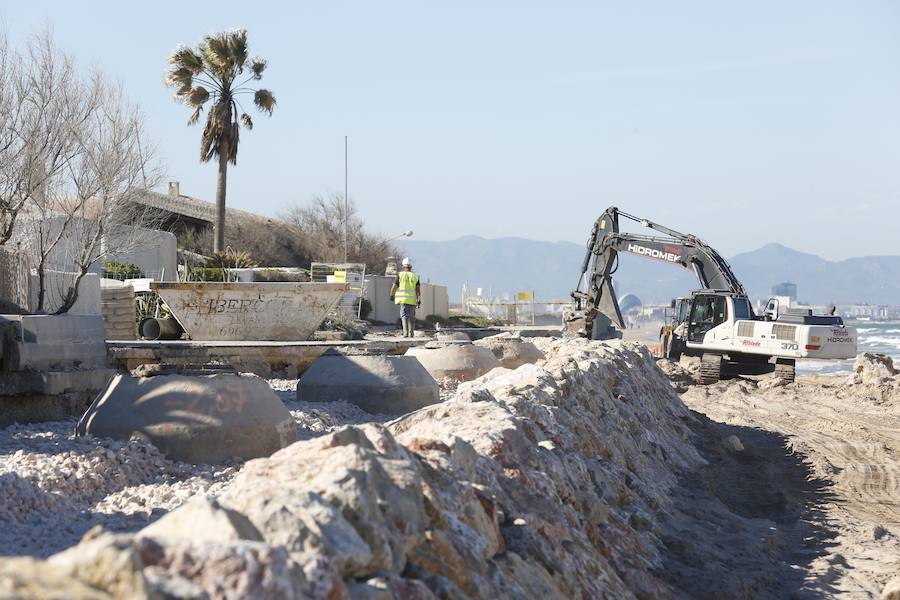 Fotos de las obras de reconstrucción de El Saler