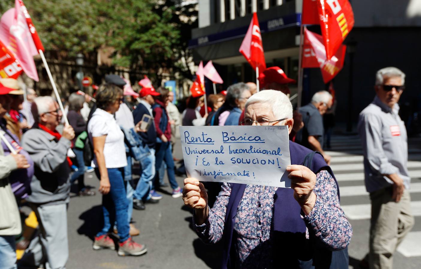 Fotos de las manifestaciones del 1 de mayo, Día del Trabajador, en Valencia ciudad