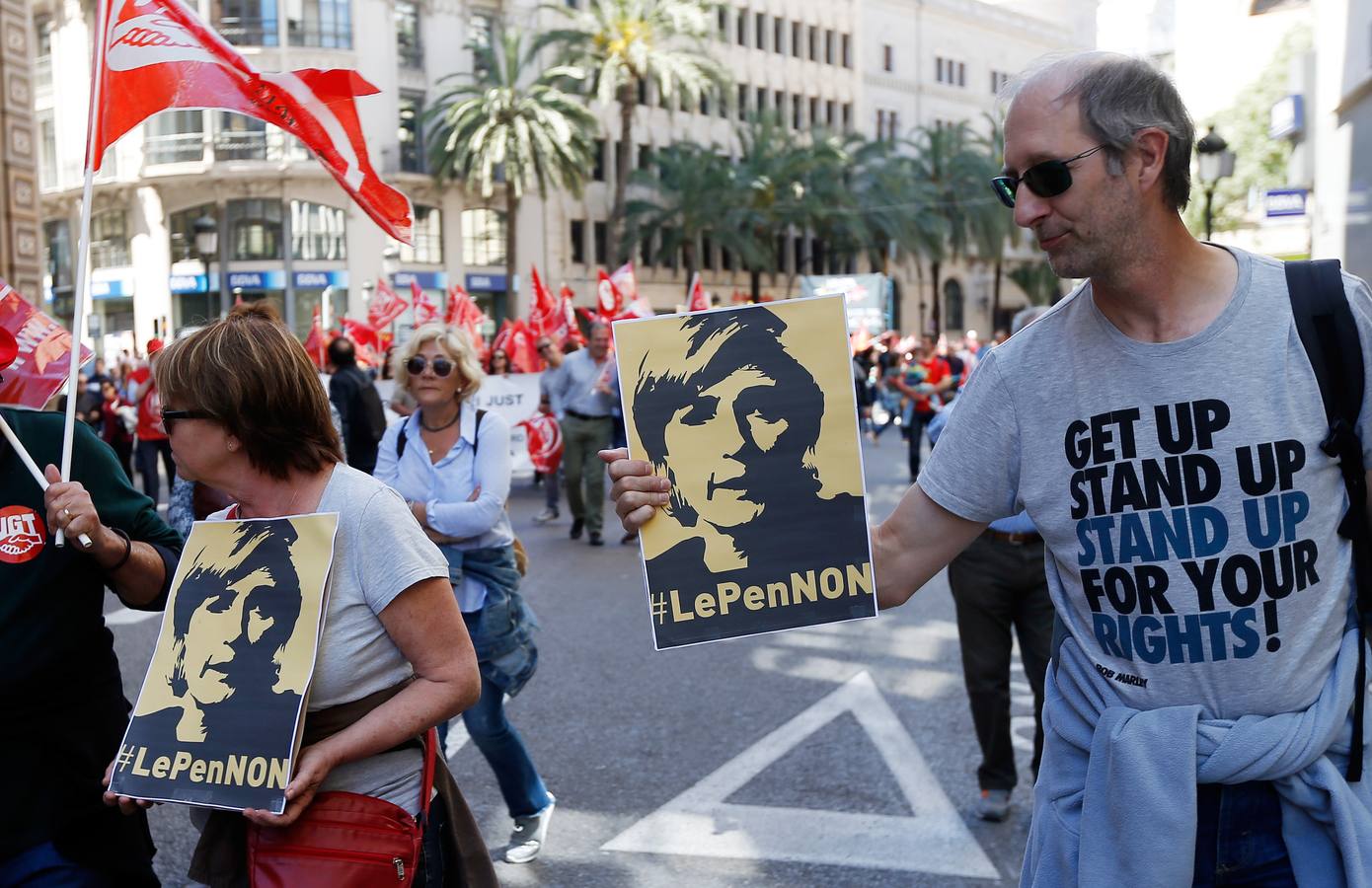 Fotos de las manifestaciones del 1 de mayo, Día del Trabajador, en Valencia ciudad