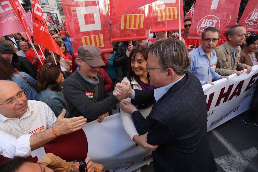 Fotos de las manifestaciones del 1 de mayo, Día del Trabajador, en Valencia ciudad