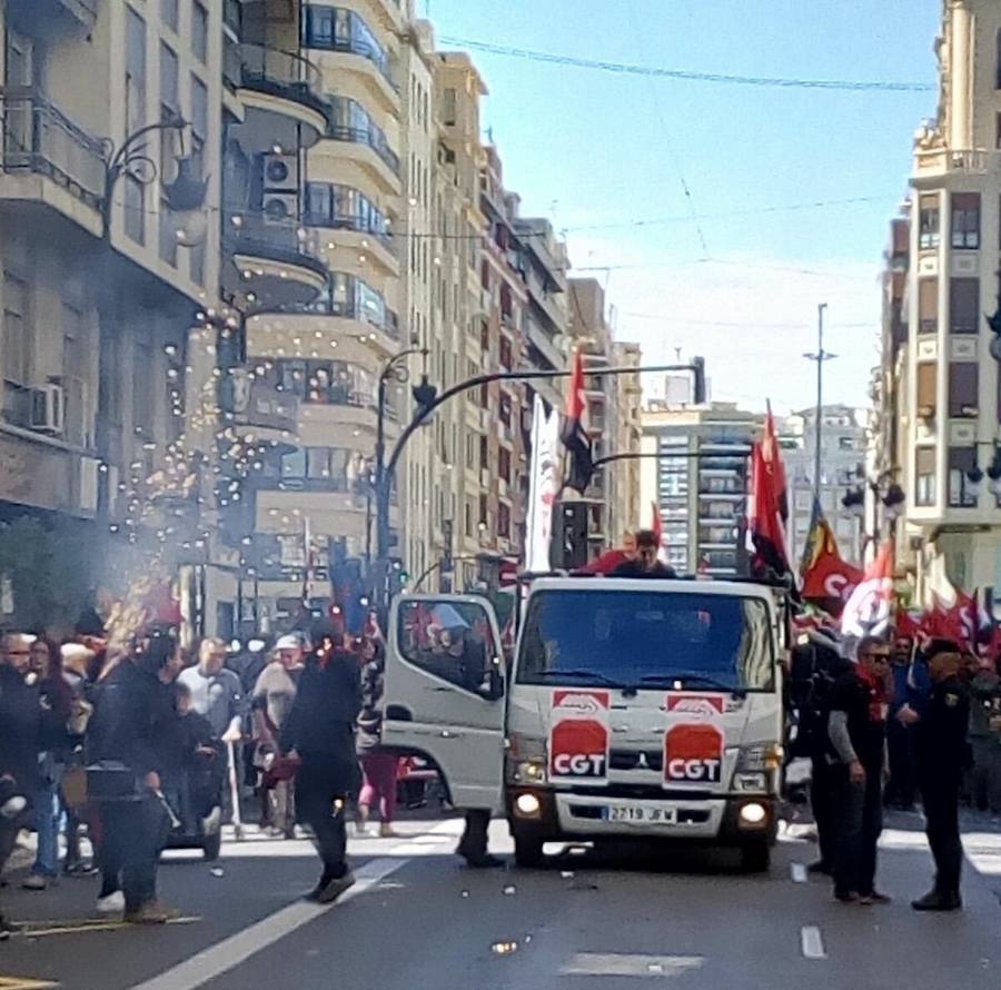 Fotos de las manifestaciones del 1 de mayo, Día del Trabajador, en Valencia ciudad