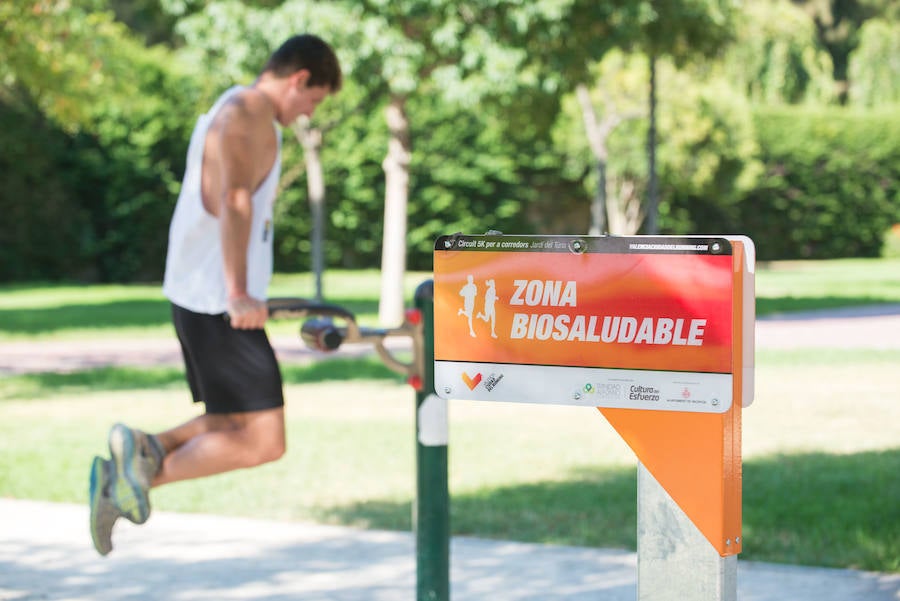 Fotos del circuito de entrenamiento personal en el antiugo cauce del río Turia