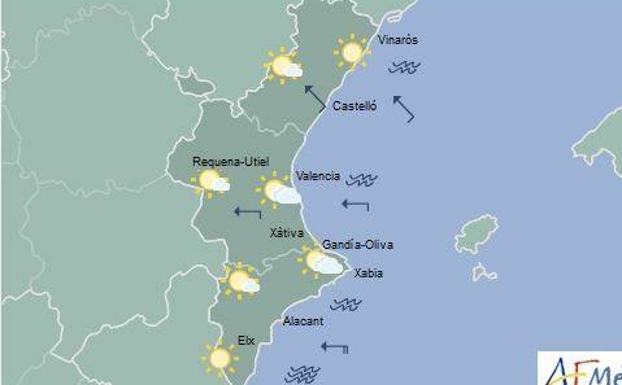 El tiempo en Valencia, Alicante y Castellón | Posibilidad de lloviznas en el litoral sur de la Comunitat