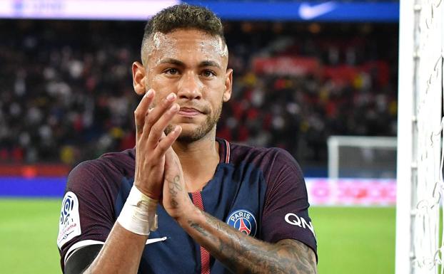 Neymar, en un partido con el PSG. 