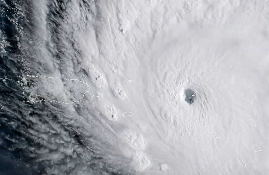 El huracán Irma visto desde el espacio.