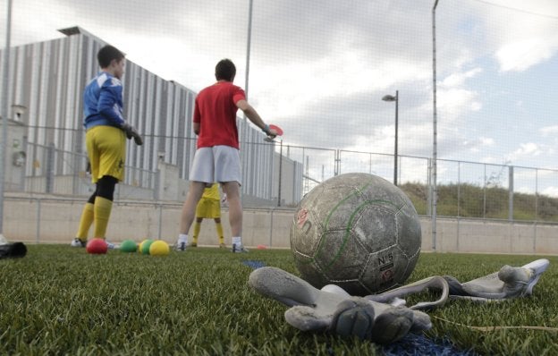 Una escuela de fútbol de la Comunitat Valenciana. 