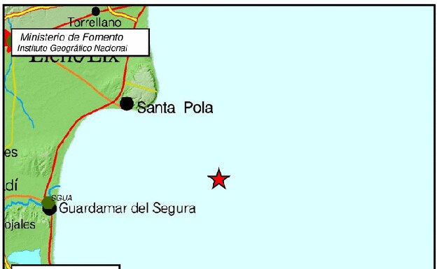 Un terremoto de 2,7 en el mar se siente en Santa Pola y Guardamar y otro de 2,3 en el Golfo de Valencia