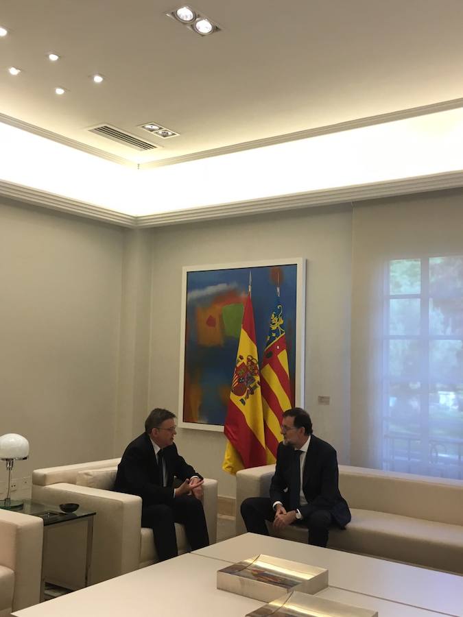 Fotos de la reunión entre Mariano Rajoy y Ximo Puig