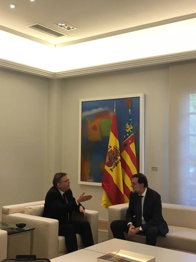 Fotos de la reunión entre Mariano Rajoy y Ximo Puig