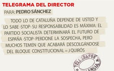 Telegrama para Pedro Sánchez