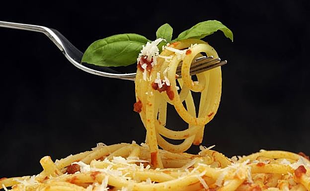 Plato de espaguetis.