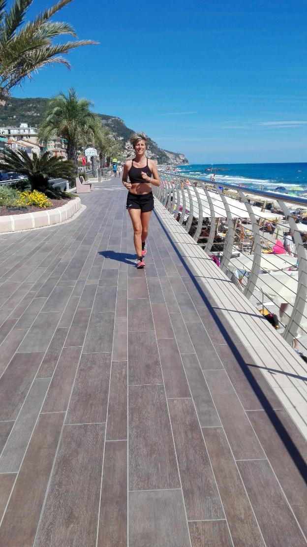 Laura Stibil, en uno de sus entrenamientos. 