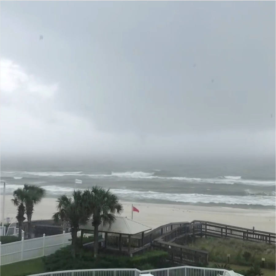 La tormenta tropical Nate a su paso por Alabama.