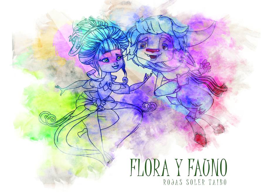 Falla Sueca-Literat Azorín. Sección Infantil: Especial. Lema: 'FLORA Y FAUNO'