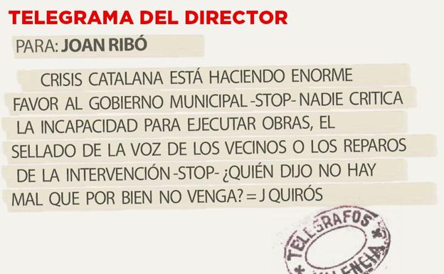 Telegrama para Joan Ribó