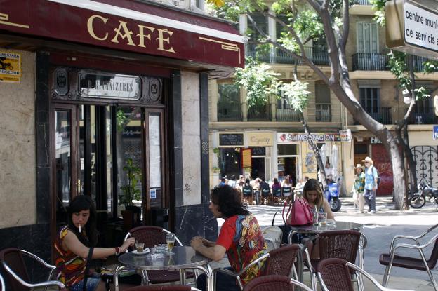 Cafetería en el centro de Valencia. 