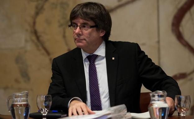 Carles Puigdemont, enl a reunión de hoy con su Ejecutiva.