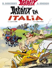 Imagen secundaria 2 - Viñetas y portada de 'Atérix en Italia'. 