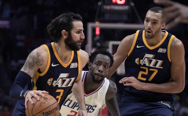 Ricky Rubio, durante el partido ante los Clippers. 