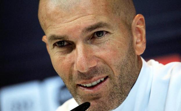 Zinedine Zidane, en conferencia de prensa. 