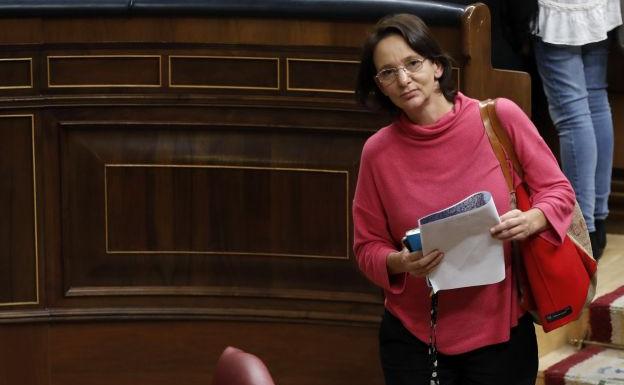 Carolina Bescansa, en el Congreso de los Diputados.