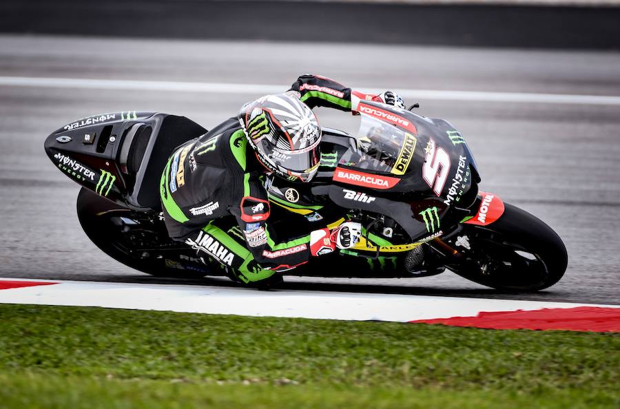 El francés Johann Zarco (Yamaha YZR M 1) acabó con el tercer mejor tiempo los entrenamientos de MotoGP. 