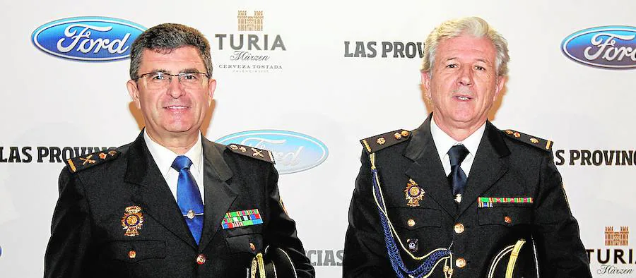 El jefe superior de Policía de la Comunitat Valenciana, José Javier Cuasante, y el inspector jefe Manuel Castilla.