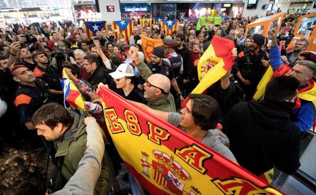 Vista del público en la estación de Sants de Barcelona.