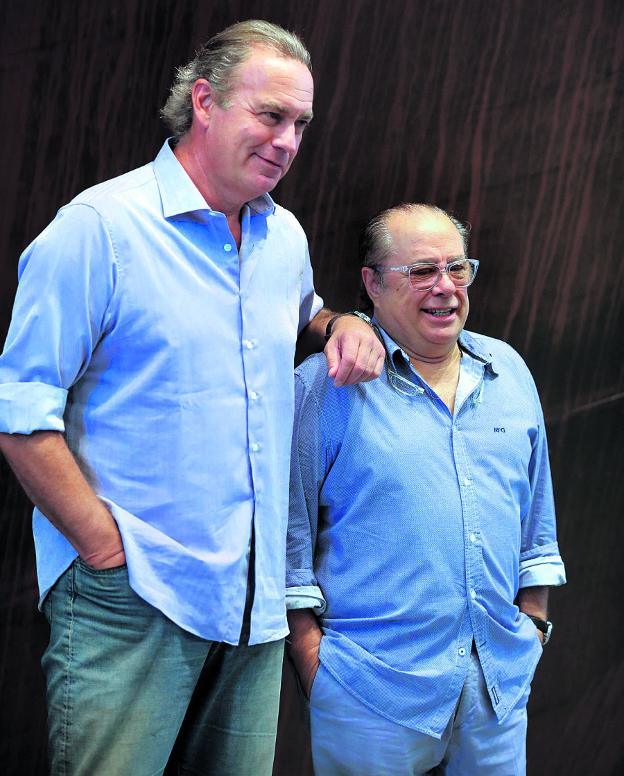 Bertín y Arévalo, en una presentación de su espectáculo 'Mellizos' hace un año. 