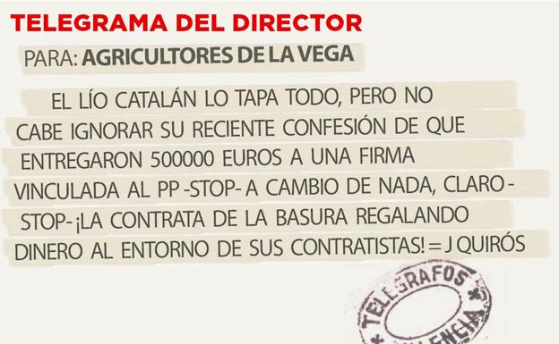 Telegrama para Agricultores de la Vega